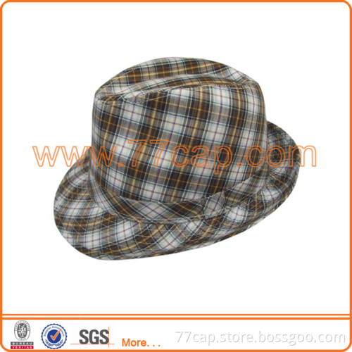 hot sale check pattern buy fedora hats wholesale
